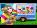 Kiki Monkey try to solve challenge from Ice Cream Truck to get Rainbow Ice Cream | KUDO ANIMAL KIKI