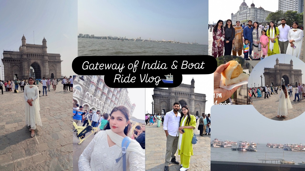 GATEWAY OF INDIA & BOAT RIDE ⛴️ VLOG |  Our Mumbai Sea Adventure ! City View form the Water!