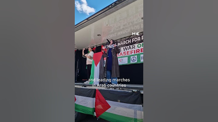 Protesters in London salute Arab women leading marches against Israel’s war in Gaza