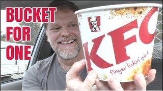 KFC Bucket For One Review  Fried Chicken Mukbang