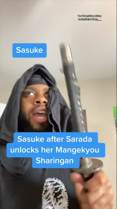 Sasuke after Sarada unlocks her Mangekyou Sharingan!!!