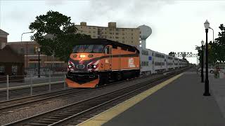Train Simulator Classic Metra MP36ph-3c  Milwaukee Road Heritage Express on the Race Track!