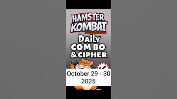Hamster Kombat GameDev Daily Combo & Daily Cipher October 29 - 30 Claim Your Rewards!