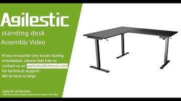 Agilestic 59" L Shaped Standing Desk Basic  - Animated Installation