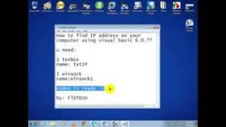 FLOTECH TUTORIAL: VB 6.0 find IP on Computer