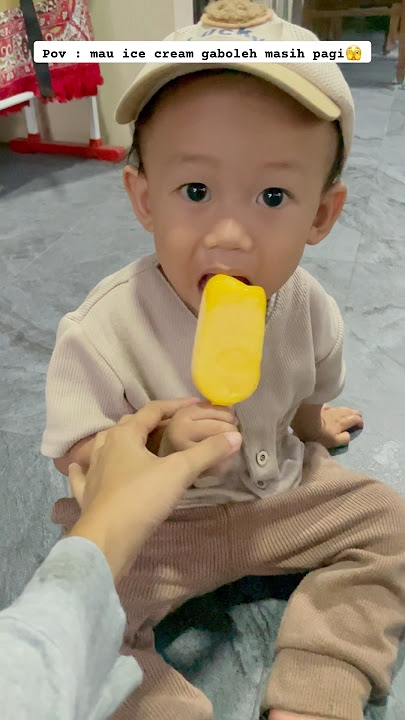 Mau ice cream mango gaboleh masih pagi🫣 #babyshorts #shortvideoviral #trendingshorts #icecream