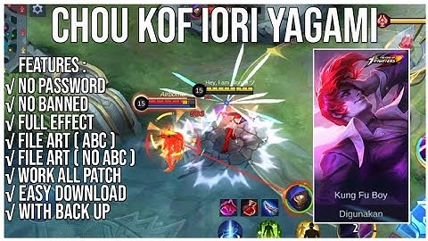 [FILE ABC+NO ABC]SCRIPT SKIN KOF CHOU IORI YAGAMI NO PASSWORD UPDATE PAQUITO PATCH