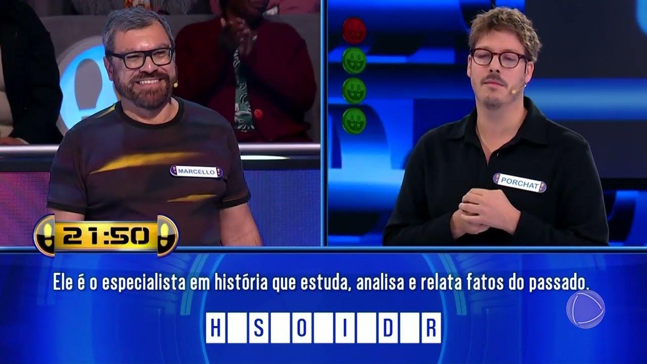 ACERTA OU CAIA: Porchat vence duelo com Marcello, filho da Hebe Camargo