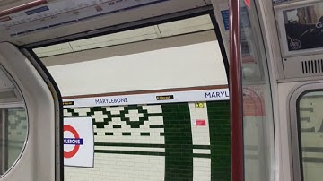 Bakerloo Line Train Ride from Marylebone to Edgware Road on the London Underground