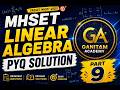 MHSET LINEAR ALGEBRA PYQ SOLUTION