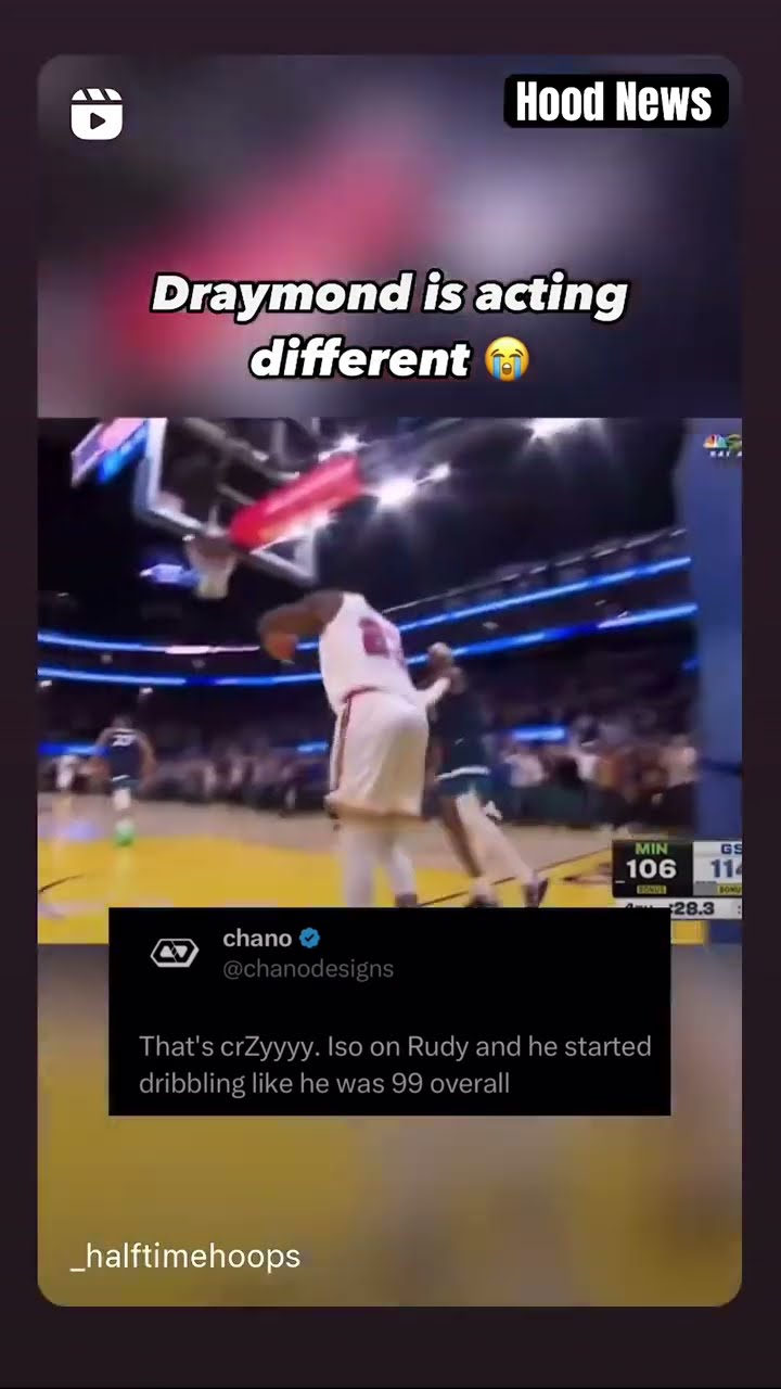 Draymond is acting different #hoodnews #draymondgreen #warriors #rudygobert #timberwolves #omg #dunk