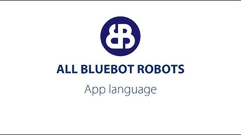 Bluebot app - set up the language of the app [EN to DE]