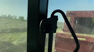John Deere 5100E Tractor with New Holland 644 Round Baler