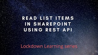 Read list items using Rest API in SharePoint
