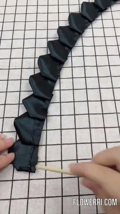 DIY How To Make Black Ribbon Rose