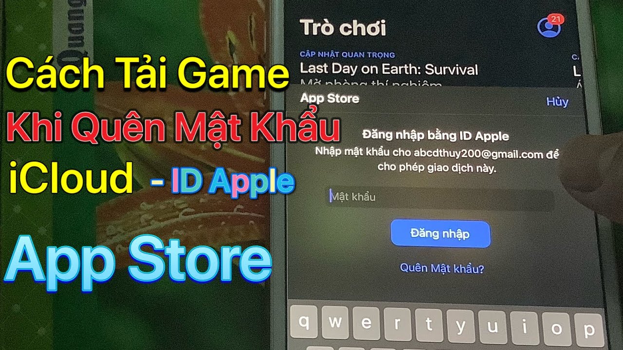 id app store  New Update  Cách Tải Game Khi Quên Mật Khẩu icloud - ID Apple - App Store