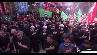 ممثل المرجع السيستاني الشيخ عبد المهدي الكربلائي يشارك المعزين في ركضة طويريج يوم عاشوراء