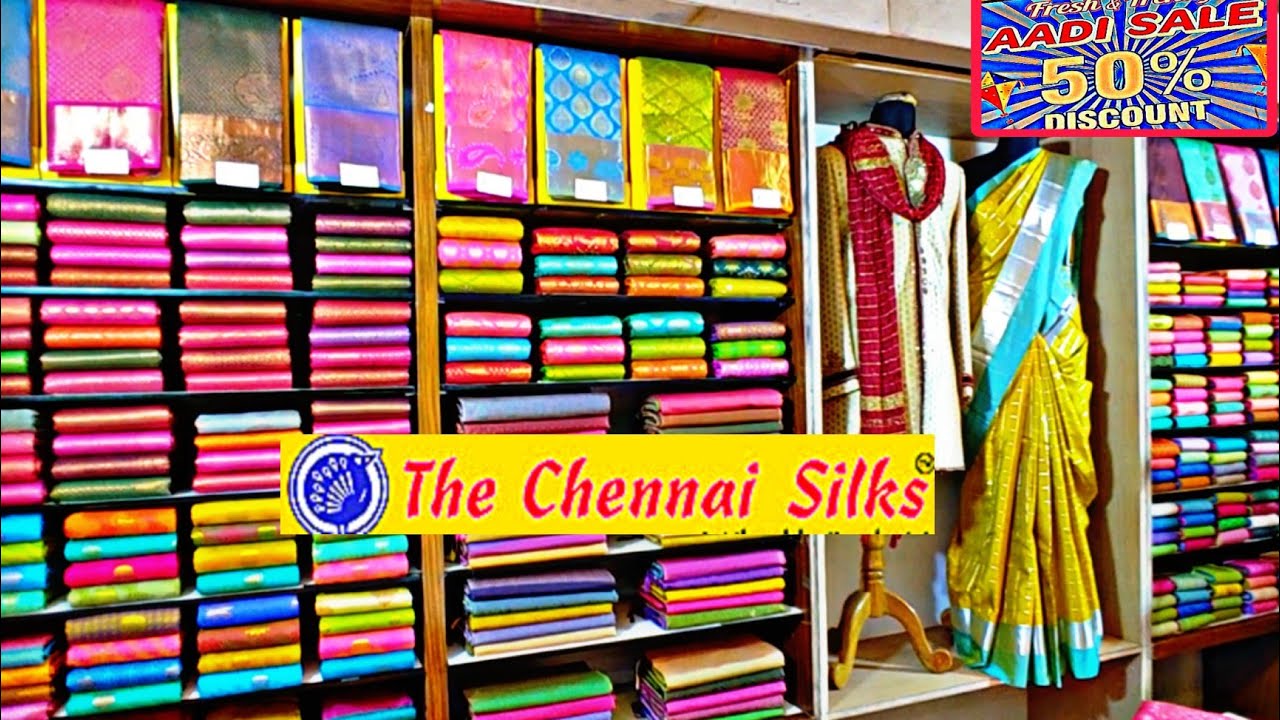 The Chennai Silks 50Discount aadioffers Silk Saree Collection Function Wear 👌🏻😍😎Collections