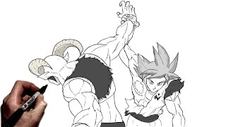 How To Draw Goku MUI vs Moro | Step By Step | Dragon Ball