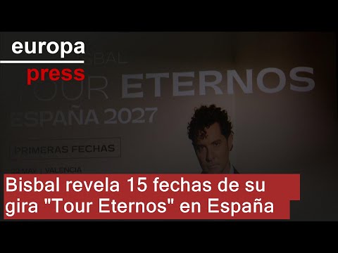 Bisbal anuncia las primeras 15 fechas en España de su gira mundial 'Tour Eternos' para 2027