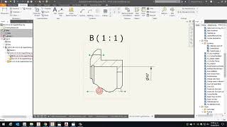 Inventor  Drawing  Diameter in detail view