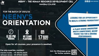 NEENV THE HRD CELL - ORIENTATION