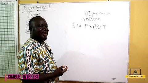 SHS 2 Core Mathematics | Introduction To Simple Interest