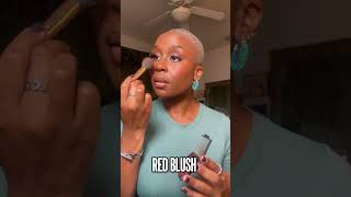 Red blush is beautiful on deep skin! This one is Exhibit A by Nars! ❤️ #redblush #makeuptutorial