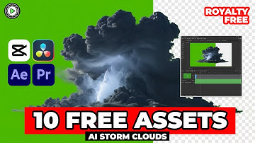10 FREE AI Storm Cloud Green Screens! 🌩️ Ultimate VFX Pack for DaVinci Resolve & Premiere Pro