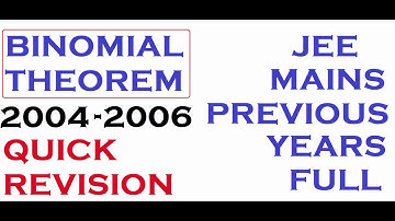 #3-Binomial Theorem | JEE MAINS Previous Years complete video solution|JEE MAINS 2019 QUICK REVISION