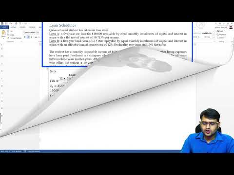 CM1 | Loan Schedules | Example Solved in MS Word