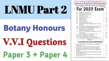 Lnmu part 2 botany honours vvi question 2023