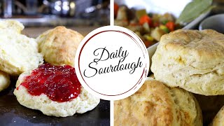 Sourdough Biscuits - Flaky Buttered Biscuits - Daily Sourdough