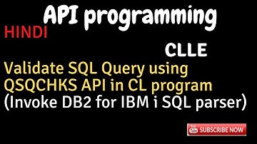 Using QSQCHKS API to validate SQL statements in CL