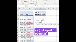 2 methods to calculate working days in Excel #shortfeed #excel #shorts