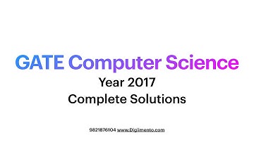 GATE 2017 Computer Science Answer key and Solutions