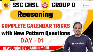 6:30 PM - SSC CHSL/RRB Group D Exams | Reasoning by Sachin Modi | Complete Calendar Tricks | Day - 1