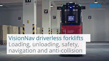 VisionNav Robotics driverless forklifts: solutions for loading, navigation & safety | SICK AG