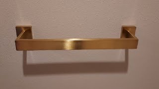 Durafe 5 Piece Bathroom Hardware Set, Brushed Gold Towel Bar Set Review, Durable and beautiful