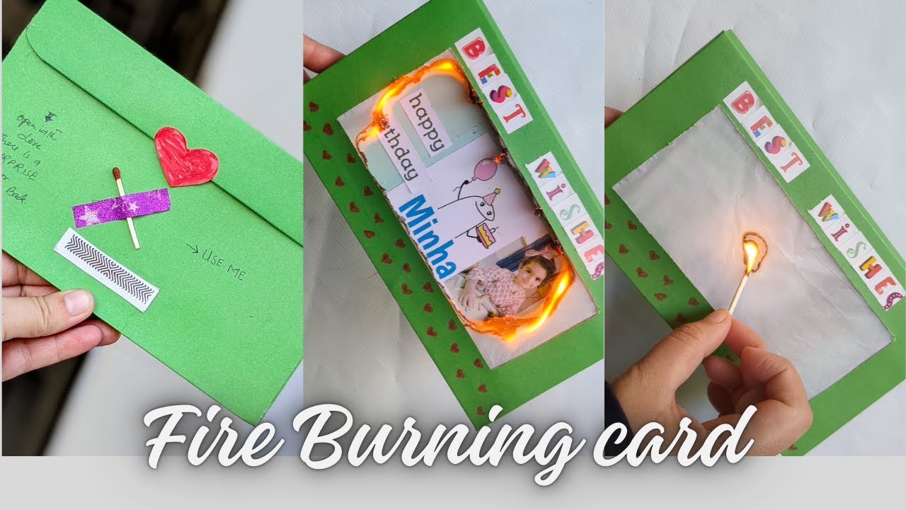 Make Your Own FIRE 🔥 Burning Card in Just 5 Minutes - YouTube