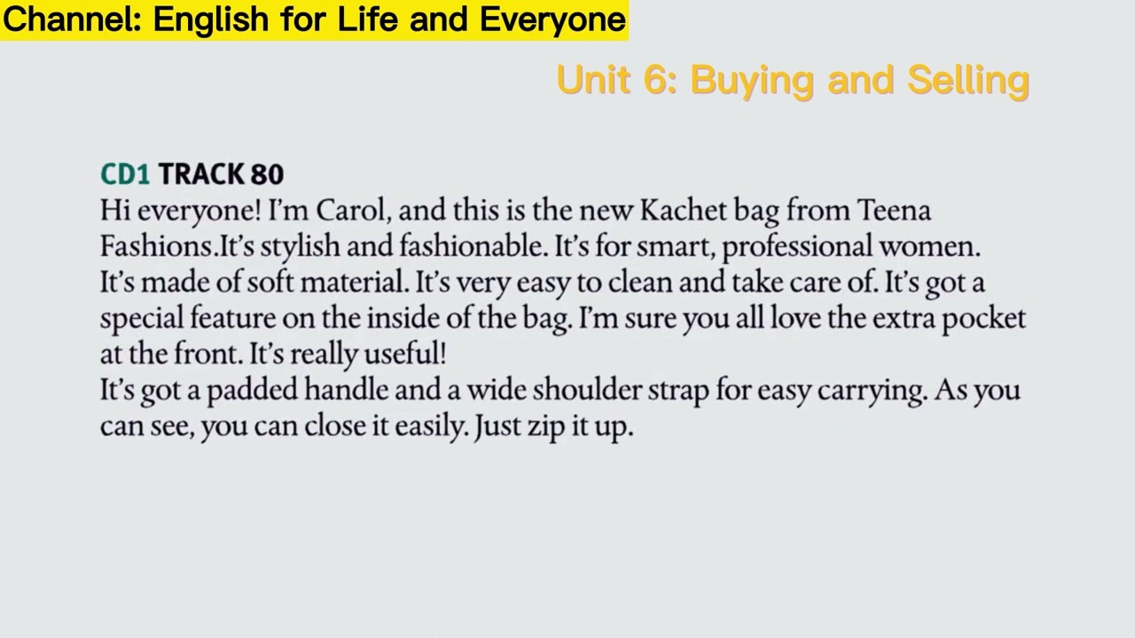 Market Leader 3rd Elementary Unit 6