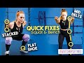 🏋🏻‍♀️ 3 Easy Squat Fixes - Quick Technique Fixes for the Barbell Squat and Bench 👀 #WatchMyLiftMeg