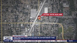 2 people hospitalized in apartment fire in Edmonds | FOX 13 Seattle