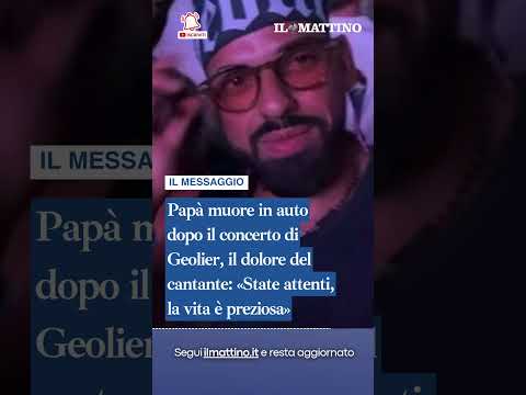 Video Papà muore in auto dopo il concerto di Geolier, il dolore del cantante