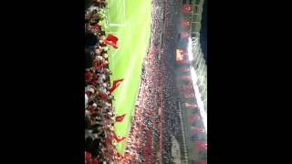 Turkiye 3-0 hollanda maçı sonrası tribündeki cosku/06 eylül 2015