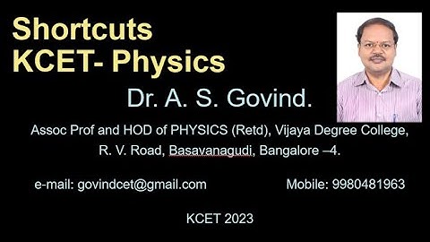 KCET  2023 Physics Shortcuts 2