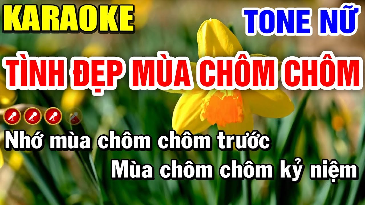 ✔ TÌNH ĐẸP MÙA CHÔM CHÔM Karaoke Tone Nữ ► Dũng Trần Karaoke