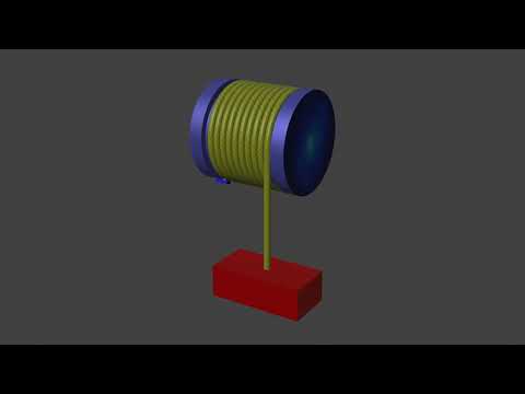 Rope winding on a drum - Blender animation - YouTube