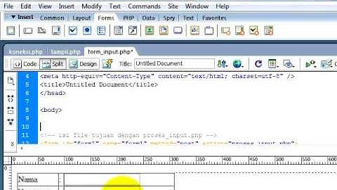 tutorial membuat website dengan dreamweaver cs3,membuat tabel