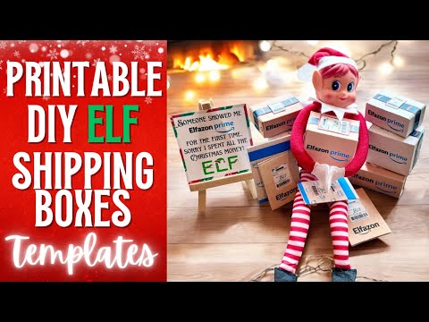 Elf Online Shopping Scene DIY Printable Elf Shipping Boxes Props PDF Christmas Elves Ideas